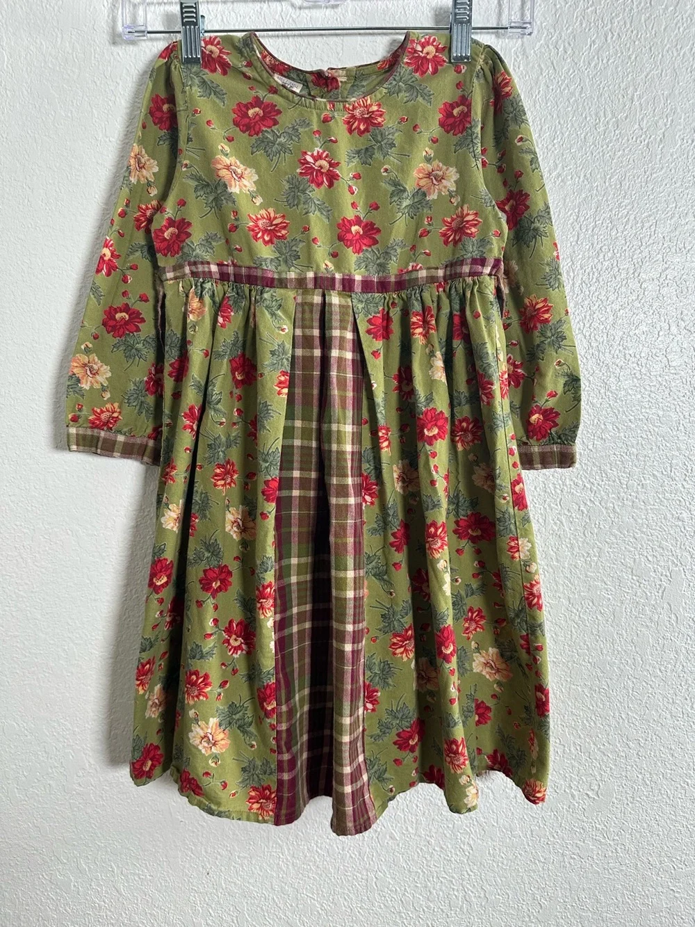 April Cornell Girls Long Sleeve Floral Dress Size 5